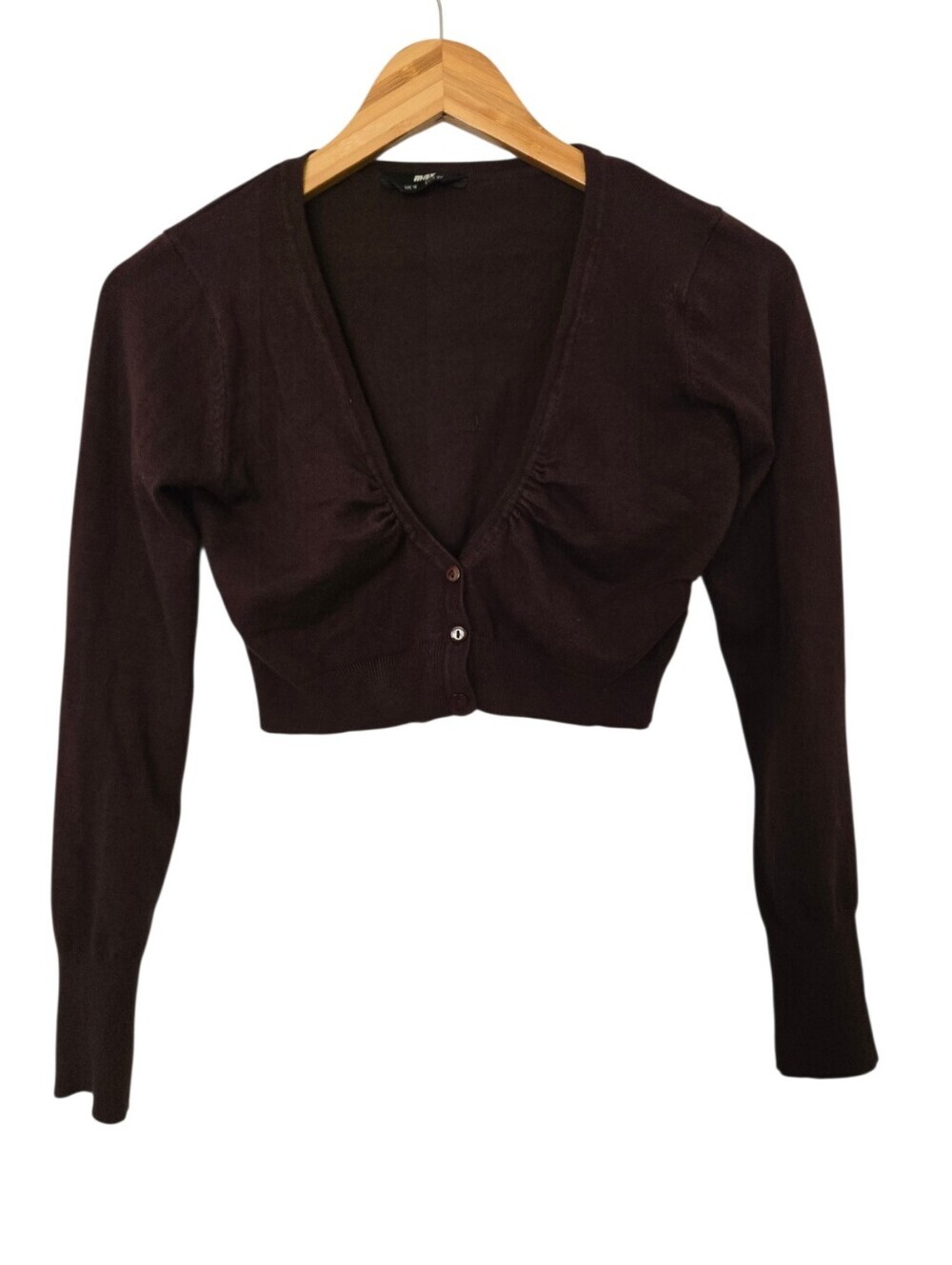 โจ MAX Cropped Button Front Cardigan โจ - Picture 2 of 4